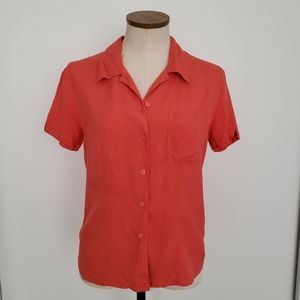 Short Sleeved Silk Blouse